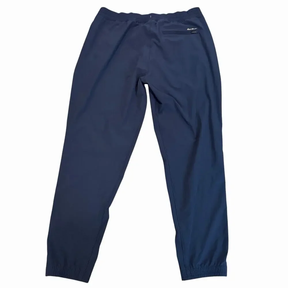 Eddie Bauer First Ascent Hiking Pants Mens XL Navy Blue Nylon Elastic Waist Cuff
